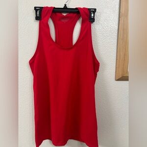 Athleta Red Long Racer-back Tank Top, Sze L.